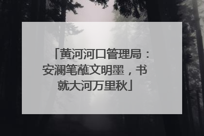 黄河河口管理局：安澜笔蘸文明墨，书就大河万里秋