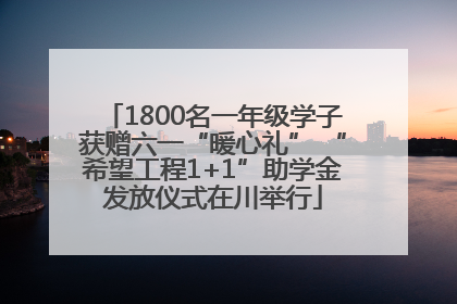 1800名一年级学子获赠六一“暖心礼” “希望工程1+1”助学金发放仪式在川举行