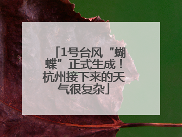 1号台风“蝴蝶”正式生成！杭州接下来的天气很复杂