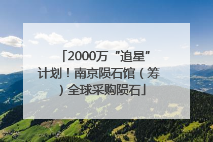 2000万“追星”计划！南京陨石馆（筹）全球采购陨石