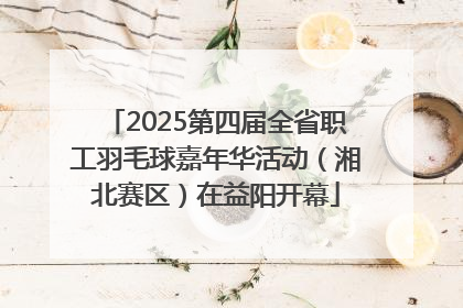 2025第四届全省职工羽毛球嘉年华活动（湘北赛区）在益阳开幕
