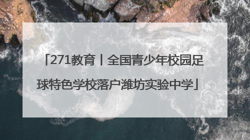 271教育丨全国青少年校园足球特色学校落户潍坊实验中学