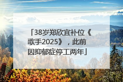 38岁郑欣宜补位《歌手2025》，此前因抑郁症停工两年